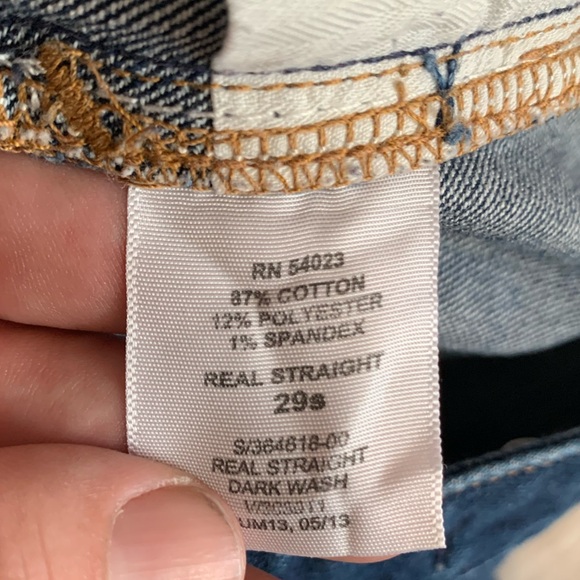 Dark Wash “Real Straight” Jeans { Gap } - Picture 10 of 11